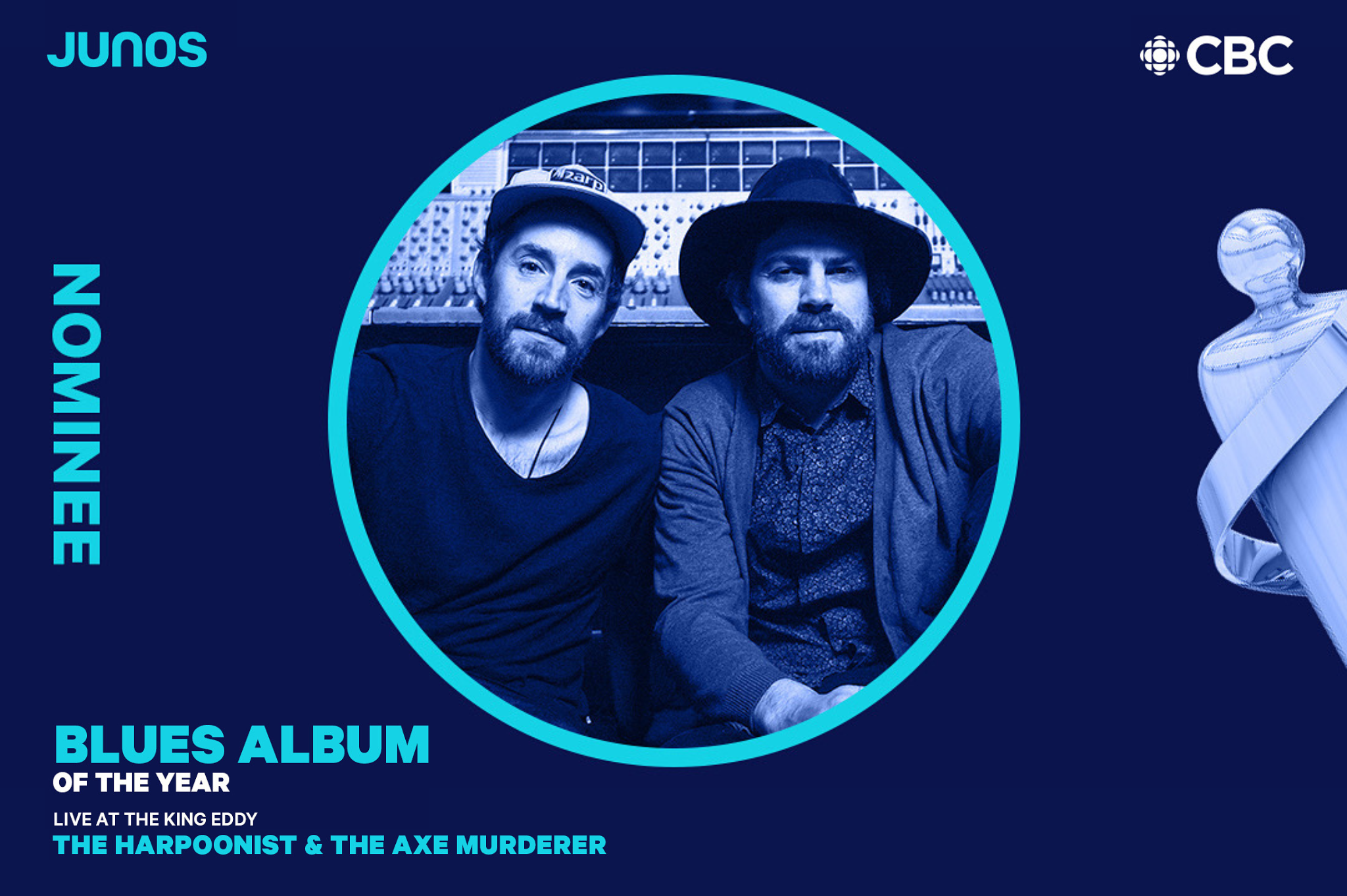 The Harpoonist & The Axe Murderer Nominated for JUNO Awards 2023 Blues Album of the Year